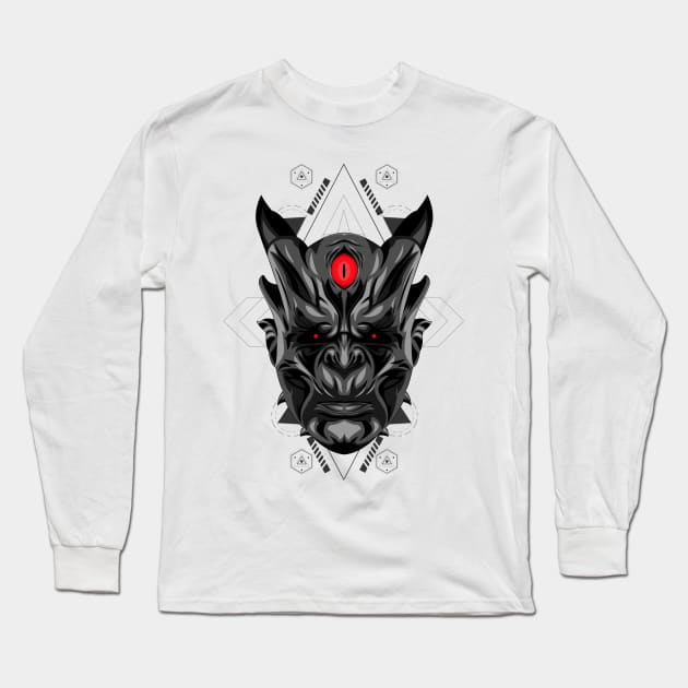 devil head mask Long Sleeve T-Shirt by SHINIGAMII